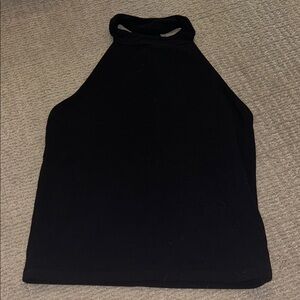 Carbon38 Halter Melt Black Tank Top